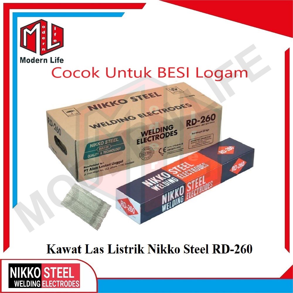 Nikko RD 260 Kawat Las Listrik / Elektroda size 1.6x250mm 1KG ORIGINAL