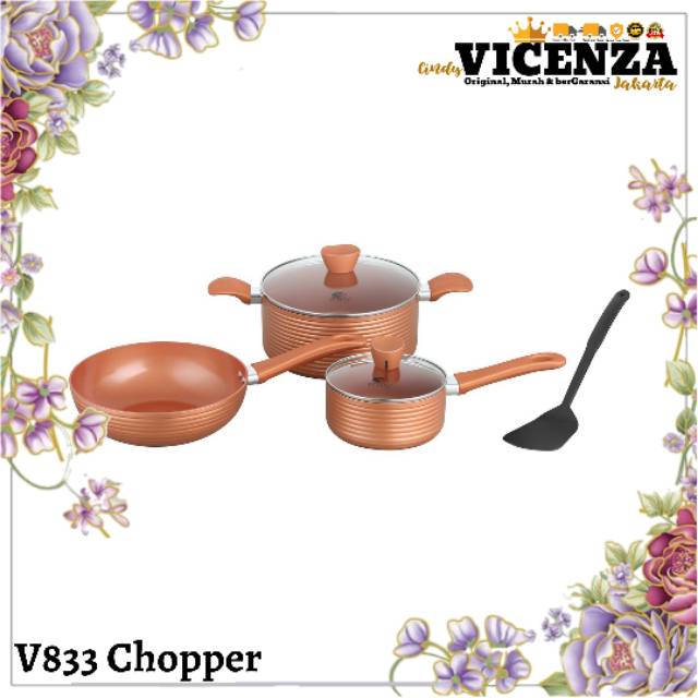 [ORIGINAL] VICENZA Wave Cookware Set V833 PANCI ULIR
