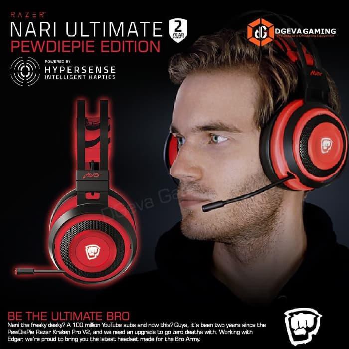 Aksesoris Pc Gaming Razer Nari Ultimate Pewdiepie Edition Wireless Gaming Headset Shopee Indonesia