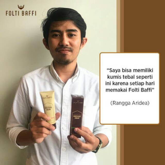 FOLTI BAFFI MUSTACHE CREAM - CREAM PENUMBUH JAMBANG BREWOK PERMANEN