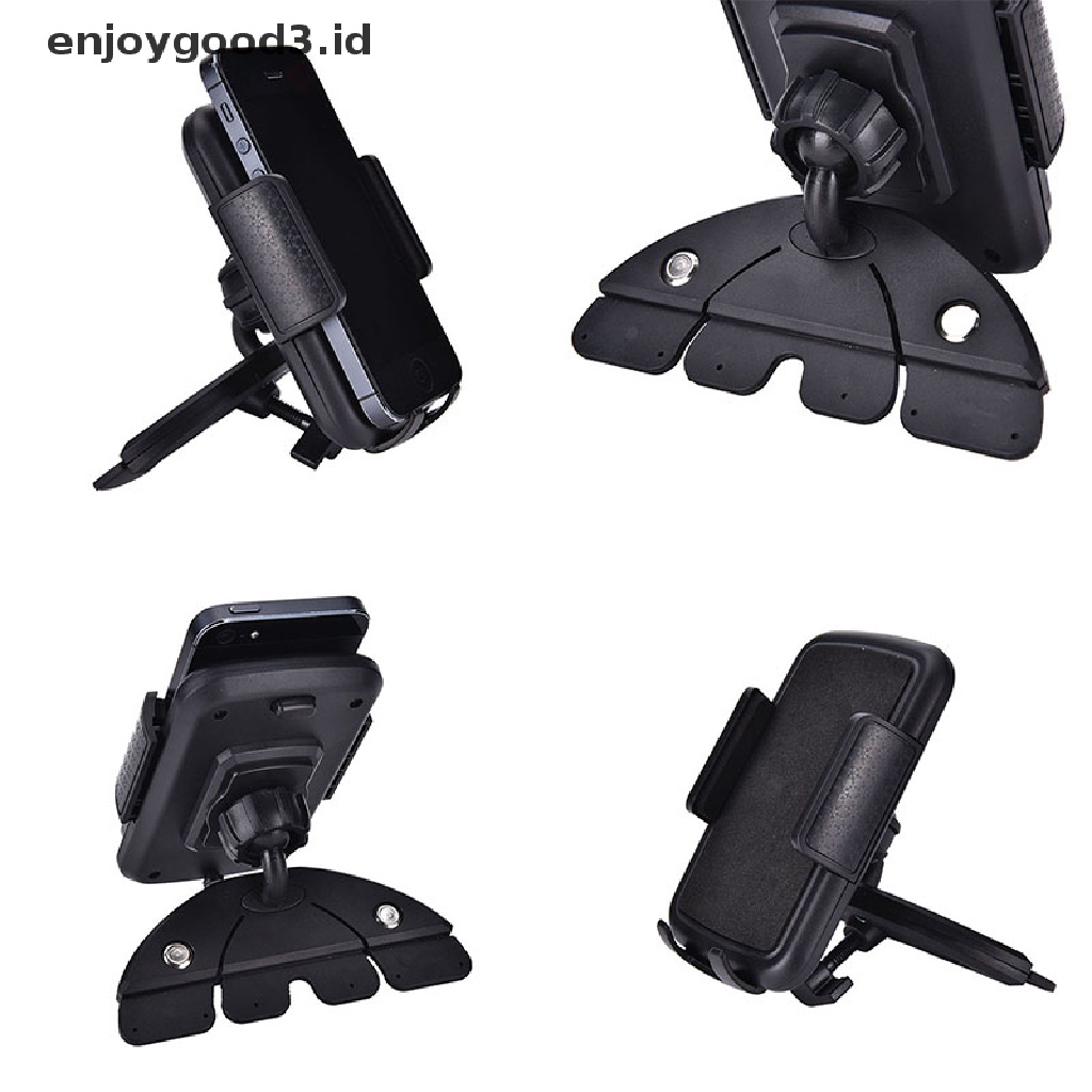 (Rready Stock) Bracket Dudukan Handphone GPS Rotasi 360 Derajat Dengan Slot CD Player (ID)