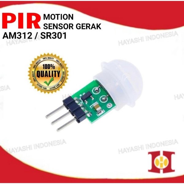 PIR Human Motion Detector Module Sensor Gerak Mini Body SR301 AM312