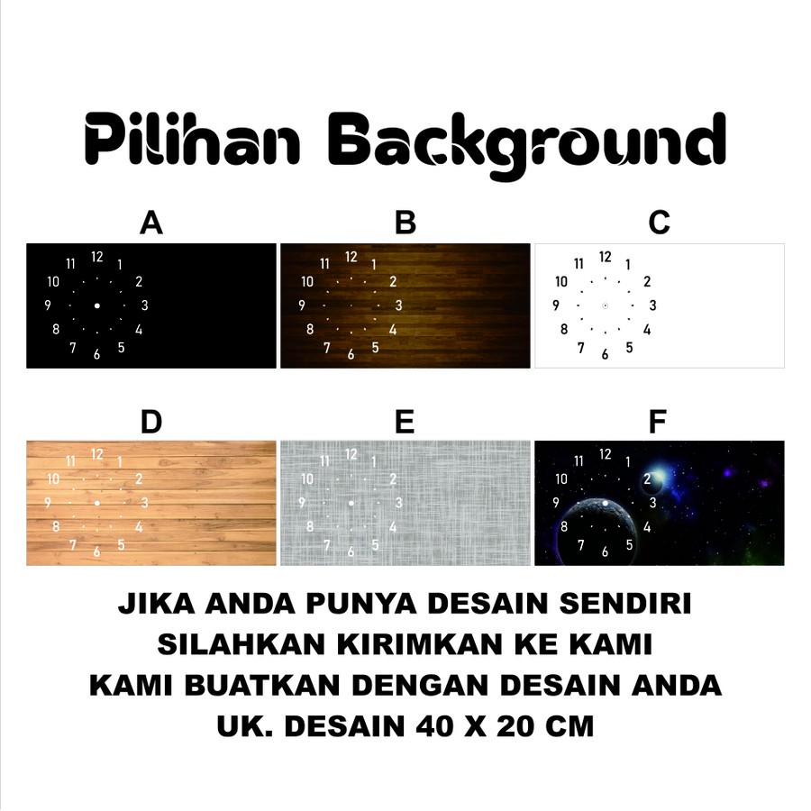 Jam Dinding Dekoratif Hiasan modern BEBAS CUSTOM FOTO / KATA KATA