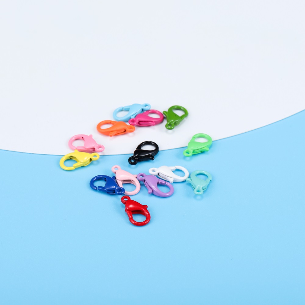 Pengait lobster paduan berwarna permen Kokot udang Kait Lobster Bahan (20pcs 21x12mm)