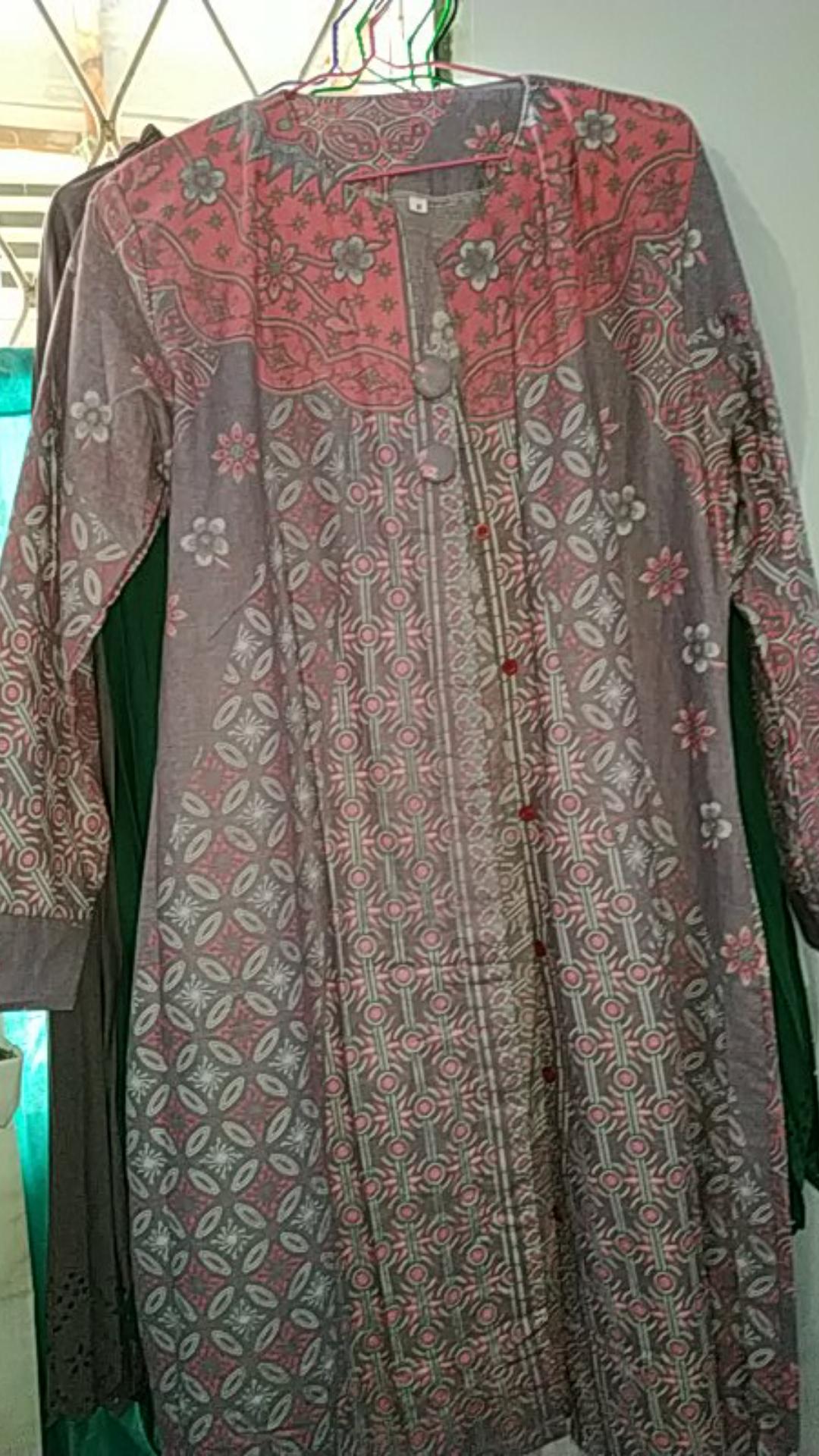 Batik Tunik Shibori Jumputan Terbaru Size S-3l / Hrb026 Yelbor Navbor / Biru Putih / Original..