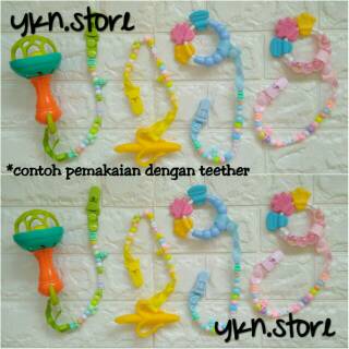 Ykn/ rattle gelang/ teether bayi silikon/mainan bayi