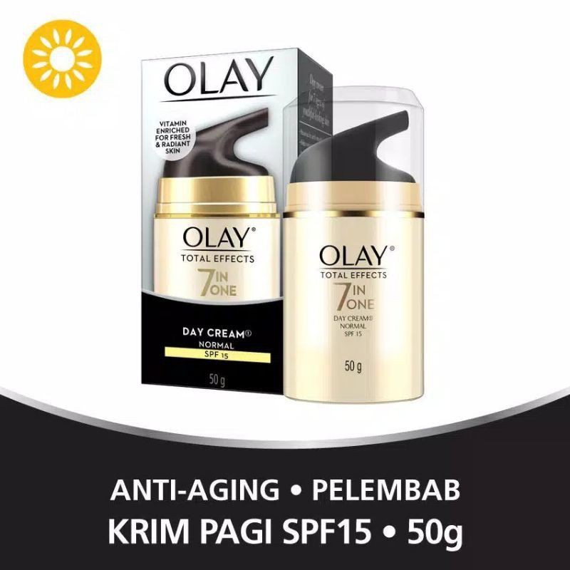 OLAY Total Effects 7 in 1 Anti Aging Pelembab Night / Day Cream SPF15 50g