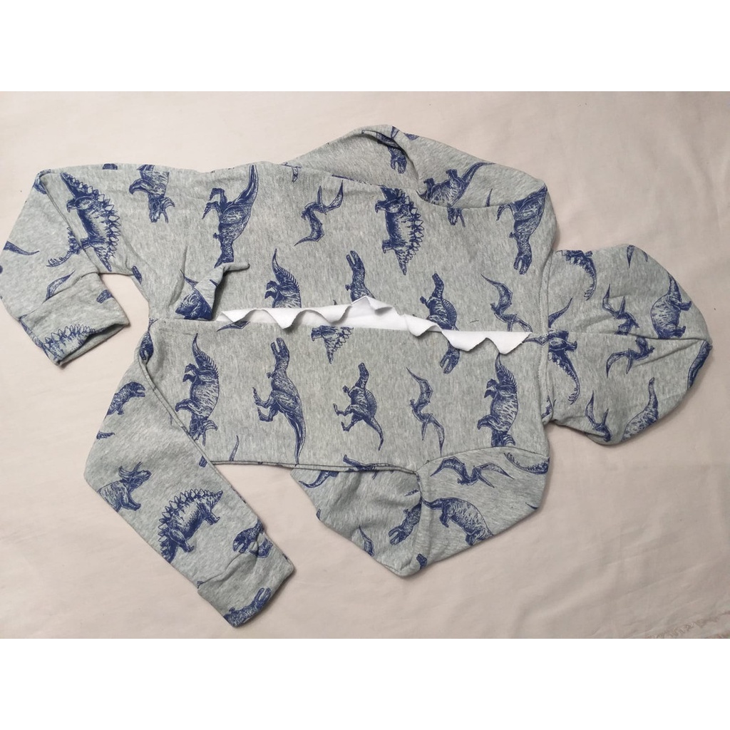 Sweater hoodie anak dinosaurus / jumpsuit dinosaurus