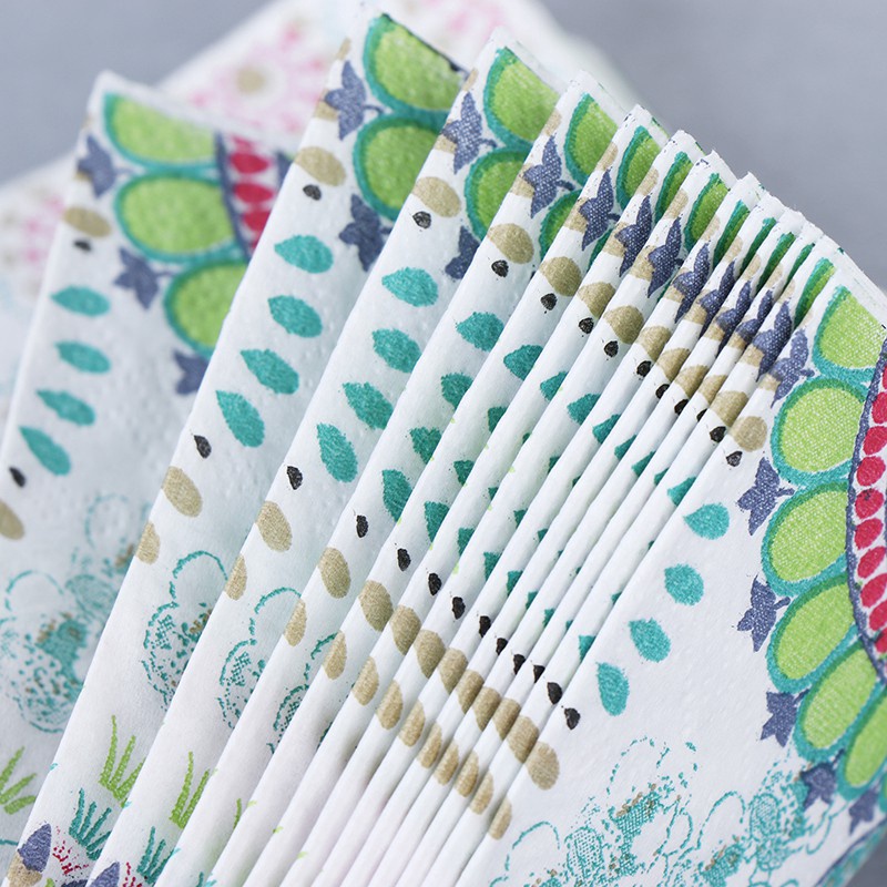 20pcs Floral Paper Napkin for Party Decoration Supplies