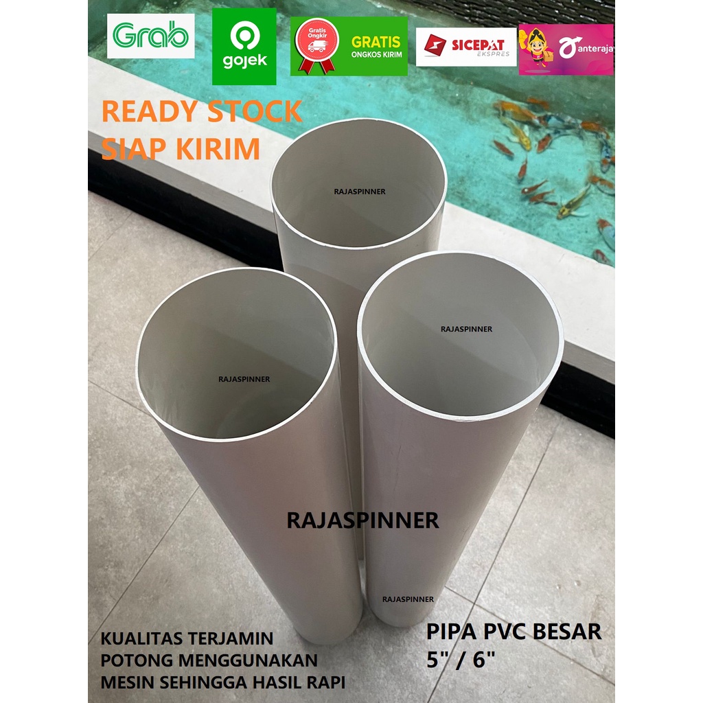 Pipa PVC 6" Inch AW Per 1 Meter Pipa Baru Berkualitas