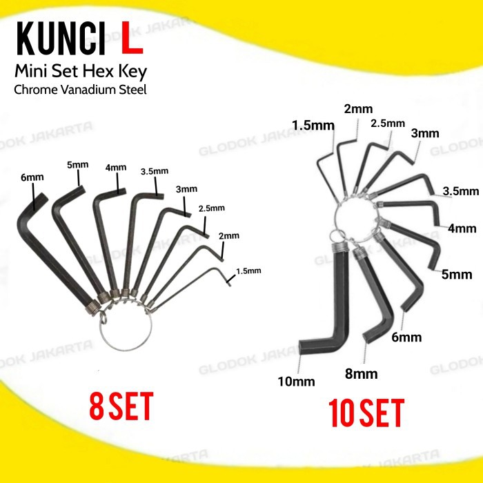 Kunci L Hex Key Ring Kunci L Set