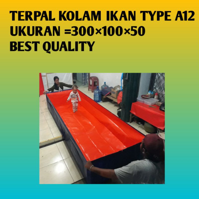 TERPAL kolam ikan TYPE A12 ukuran (300×100×50)