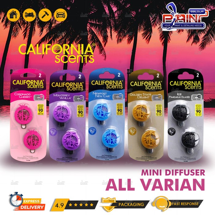 California Scents Mini Diffusers Pengharum Mobil All Varian 40gr