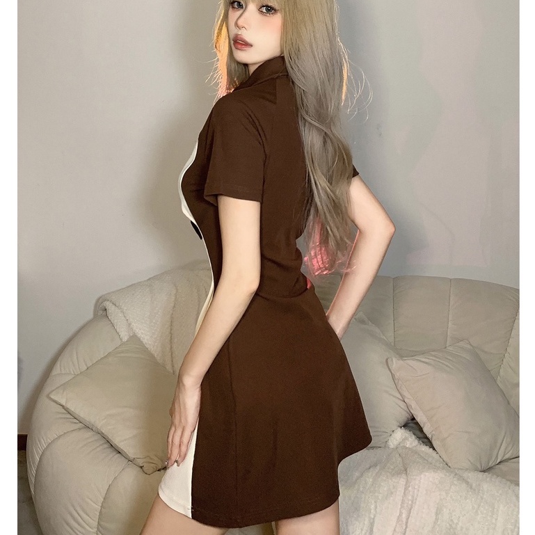 【AMY J】Summer Street Fashion Slim High Waist Dresses 7464