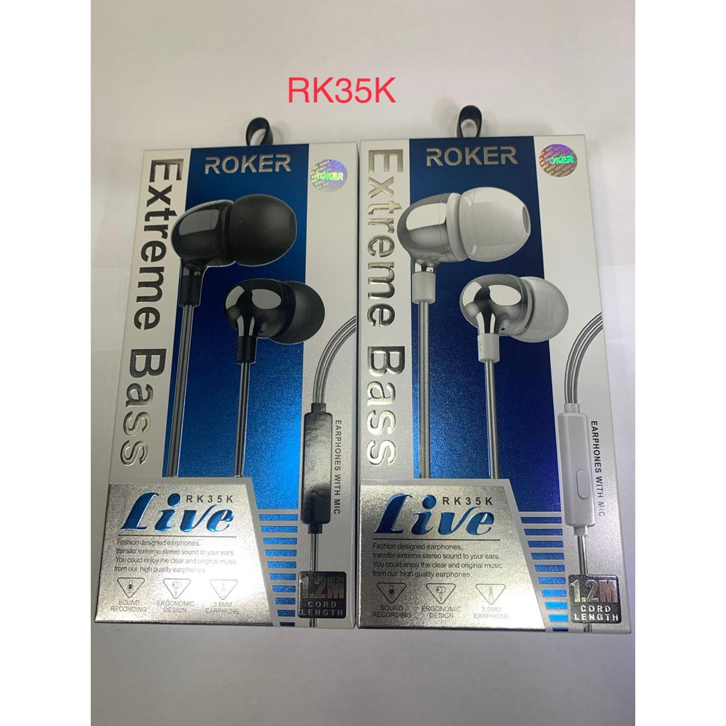 HANDSFREE EARPHONE ROKER RK20K/RK25K/RK29K/RK35K/RK38K/RK50K/RK51K/RK53K/RK58K/RK59K/RK60K/RK61K/RK62K/RK63K/RK65K/RK66K