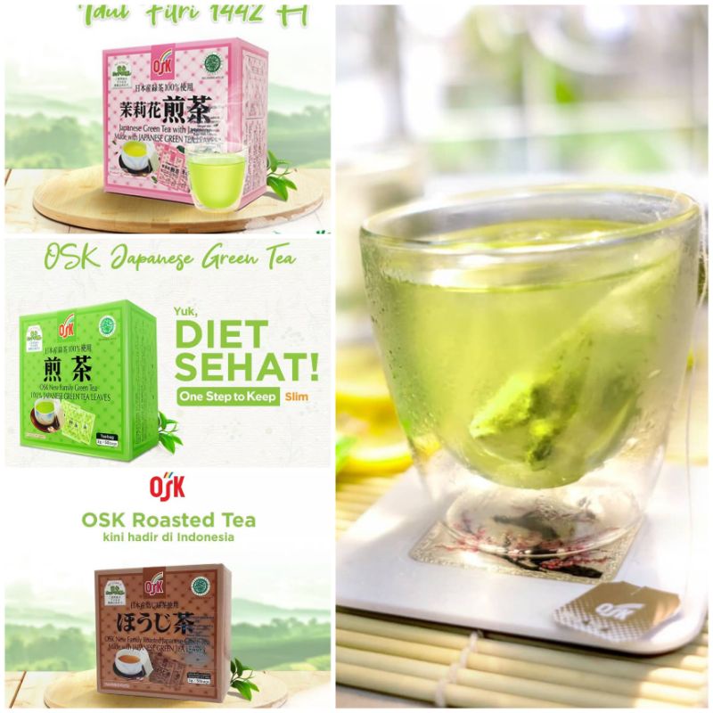 

OSK Teh Hijau Jepang Gren Tea Sachet 50 Pcs Halal │ Greentea Import Bu