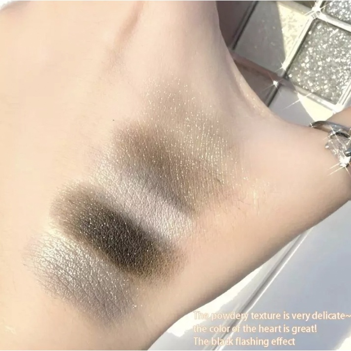 DIKALU Eyeshadow Smokey Black Gliiter Matte Pallete Waterproof XX012