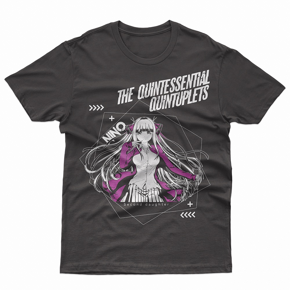 Baju Kaos T-Shirt Anime Gotoubun no Hanayome - Second Daugther Nino Nakano