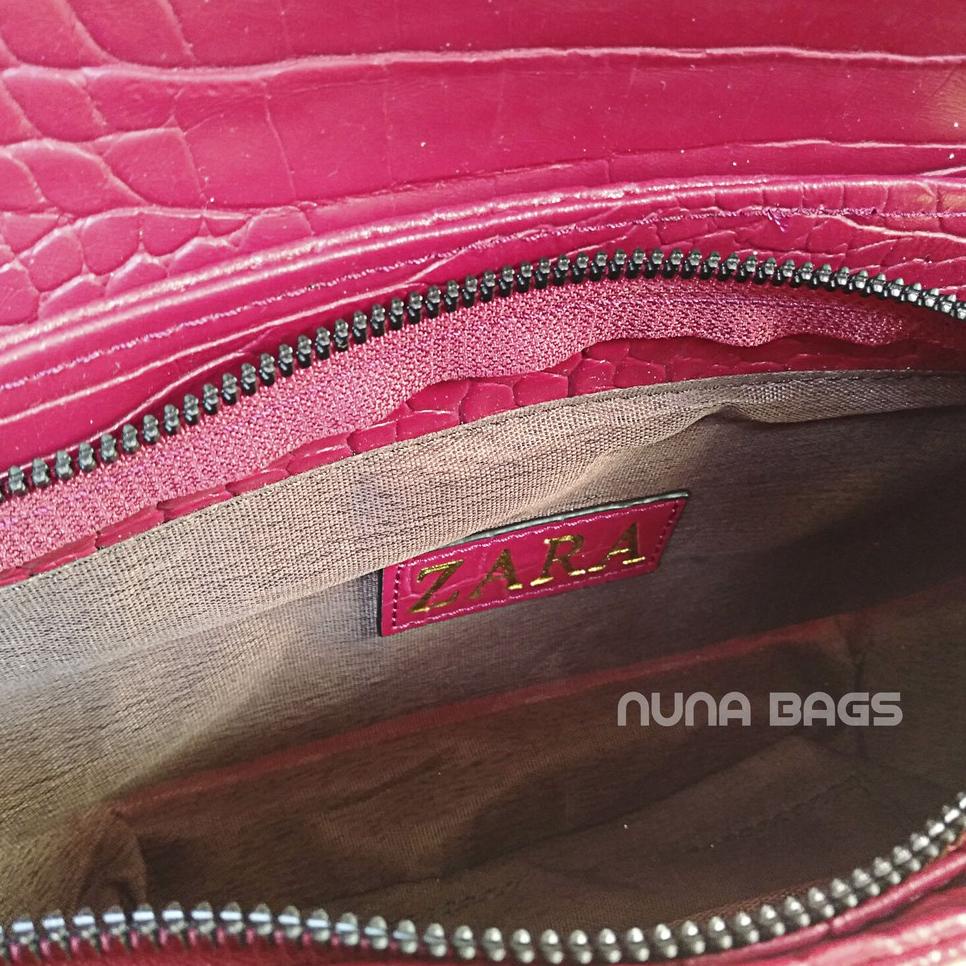 ֍ SHOULDER BAG ZARA ALLEA FASHION CROCO ➺