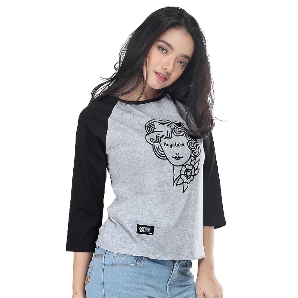 ATASAN WANITA KUZATURA KZR 853 KAOS WANITA KUZATURA KZR 853 BAJU WANITA KUZATURA KZR 853 ABU ABU