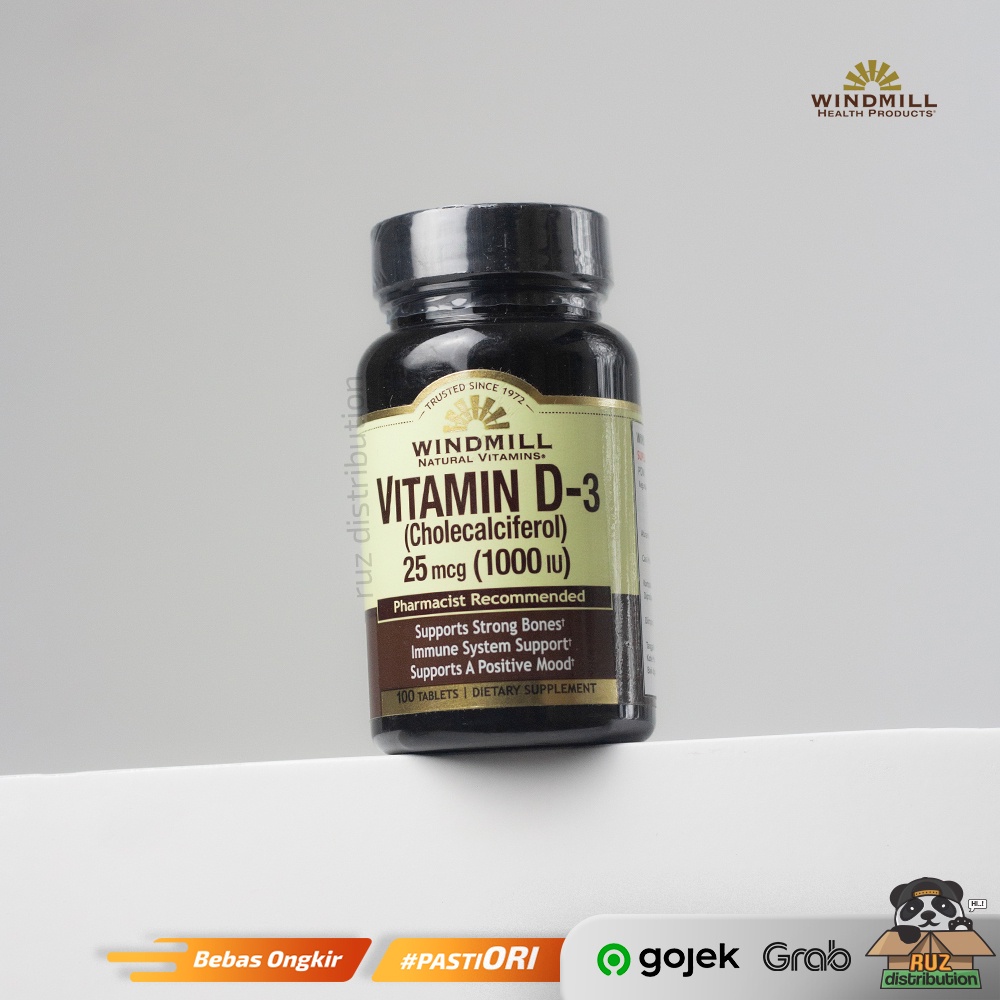 WINDMILL Vitamin D3 25MCG 1000 IU - Wind mill Vit D3