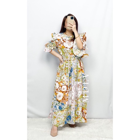 MDLV ~ 4000 NAOMI MAXI DRESS KOREA DRESS MAXI GAMIS IMPORT DRESS PREMIUM DRESS WANITA FASHION IMPORT