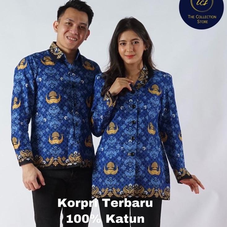 BDD.25Au22ᴰ ▫ KORPRI KERAH TUMPAL2022 bahan katun Sritex c40s lapis Furing non furing halus