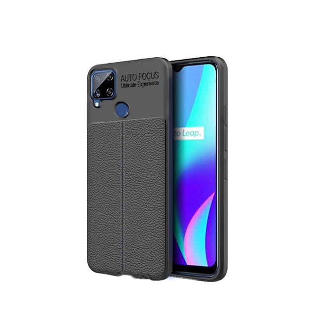 Case Realme C11 , C12 , C15 Ultra Slim Autofocus Leather Premium Soft Case