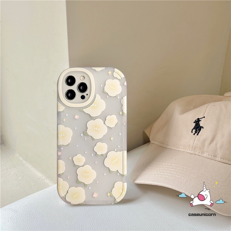 Soft Case Pelindung Lensa Bahan Tpu Motif Lukisan Bunga Untuk iPhone 11 13 12 Pro Max 7 8 Plus XR X XS Max 6 6s Plus SE 2020