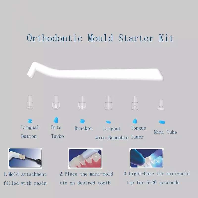 Orthodontic mould starter kit ortho mold cetakan gigi lingual button bite turbo