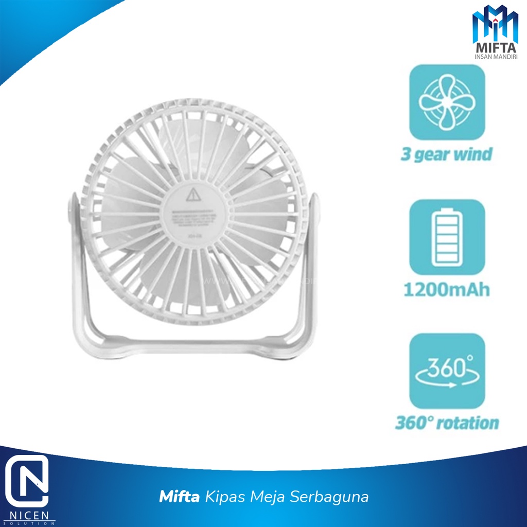 KIPAS ANGIN MEJA NICEN / NICEN MINI FAN USB / KIPAS ANGIN USB PORTABLE