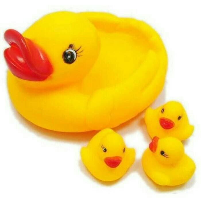 Bebek Karet Mainan Mandi Anak / Mainan Edukasi Anak/ Mainan Bayi / Bath Toys - Set Mainan Mandi Anak Bebek Bebekan - Bebek Karet Mainan - Bebek Mainan Isi 4 - Bebek Mainan Mandi