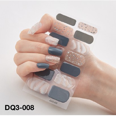 14Pcs/Stiker Kuku Murah / Nail Art Sticker / Nail Art Stiker DQ Series Premium V2