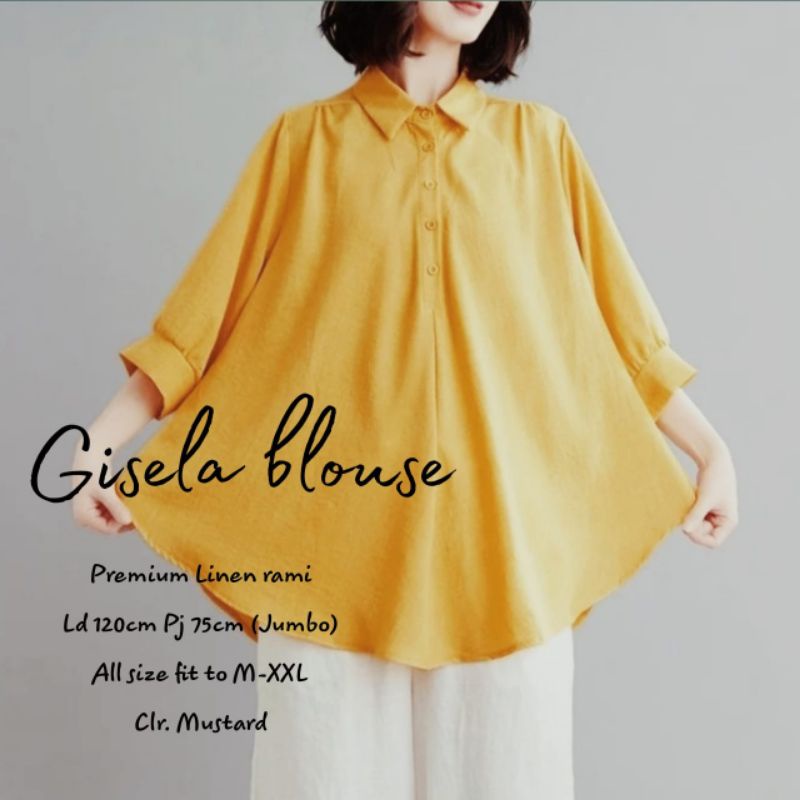 GISELA BLOUSE WANITA JUMBO LD 120cm TERBARU