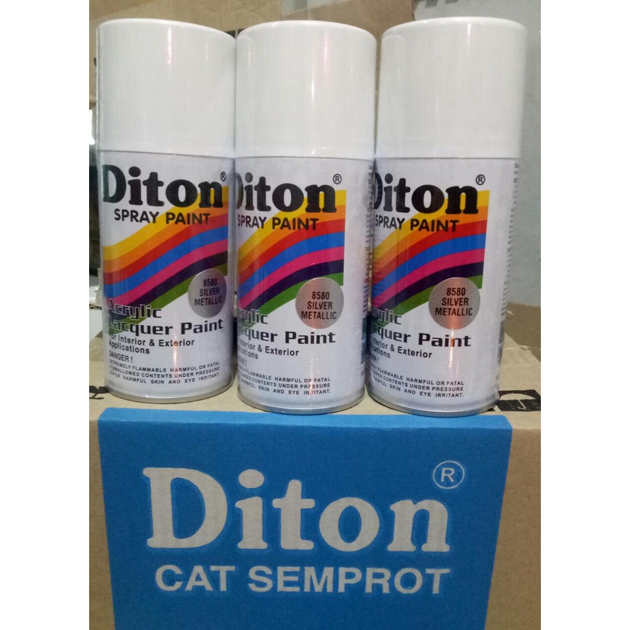 cat semprot pilok pilox diton silver metallic 8580 300cc silver metalik 300cc