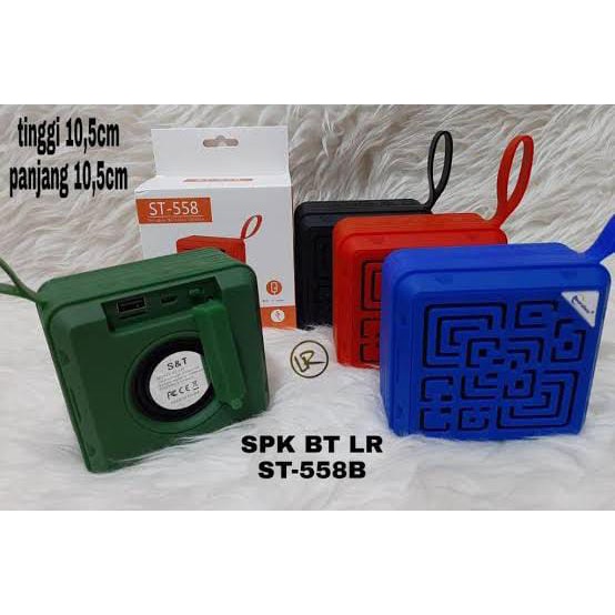 Speaker Wireless ST558 Buetooth Speaker Super Bass Speaker Box Kotak