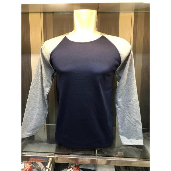Kaos Raglan Lengan Panjang.XXL.Kaos Raglan Polos.Kaos Pria