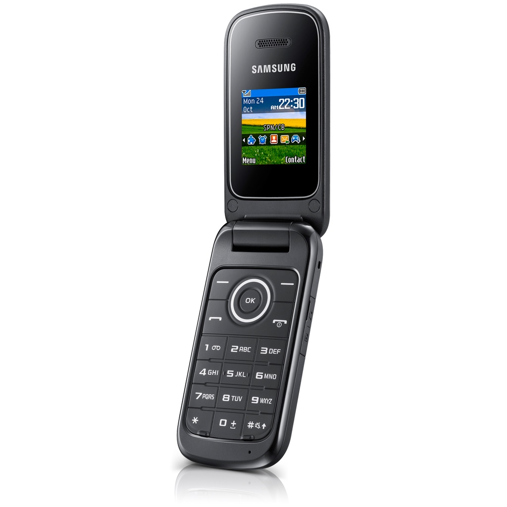 CUPID hp lipat samsung E1272 murah jadul samsung lipat dual sim-E1190 Hitam