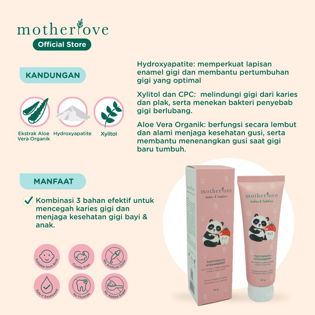 MOTHERLOVE TOOTHPASTE BABIES &amp; TODDLERS / 50GR