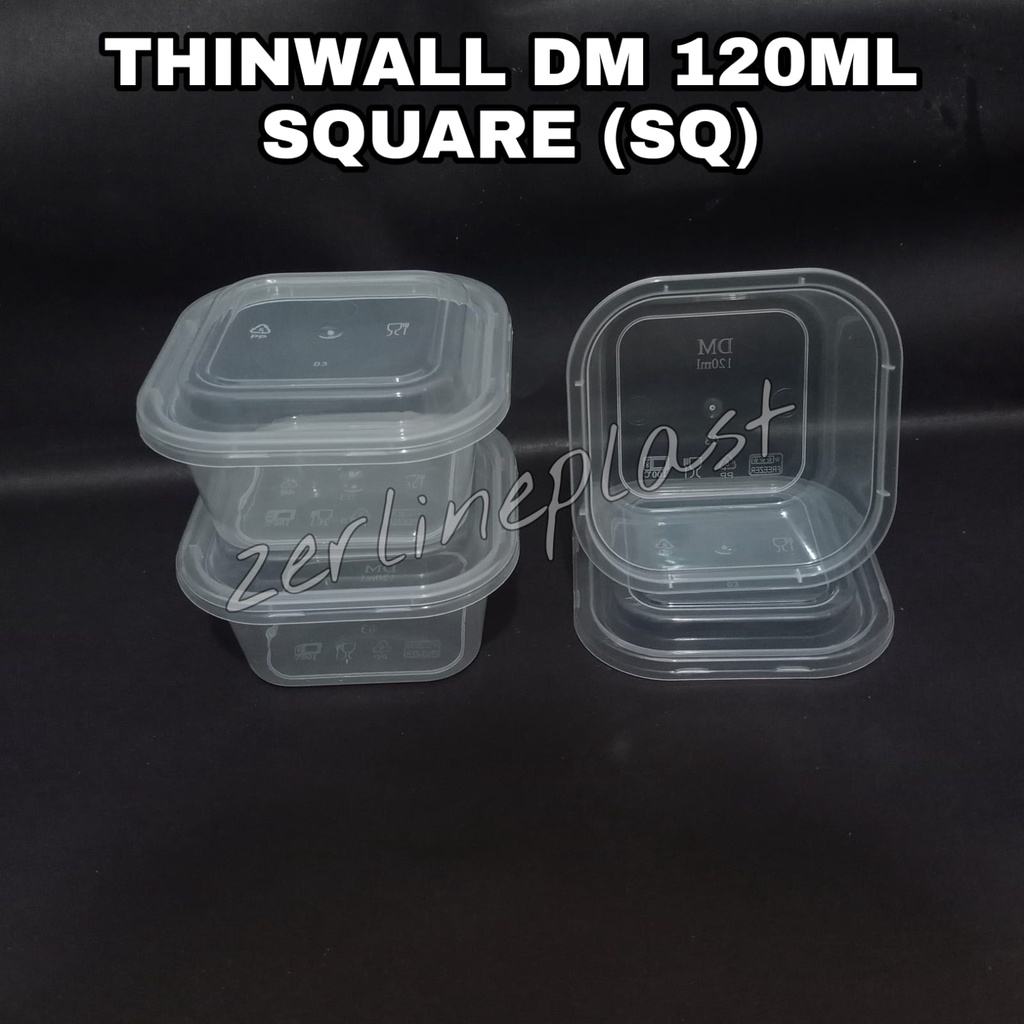 Thinwall DM 120ml / Kotak Makan (SQ / SQUARE) @25pcs