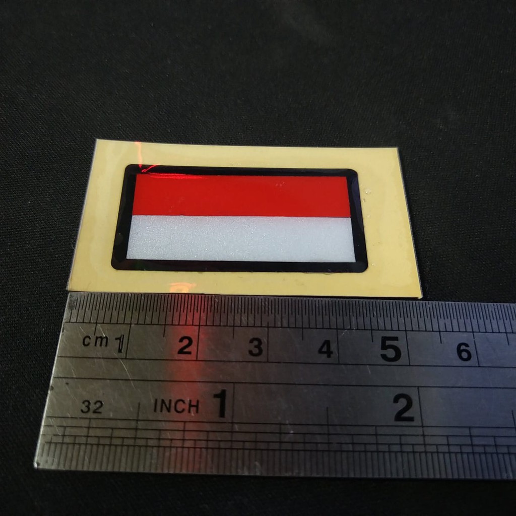 

Sticker Timbul Resin Merah Putih 4x2cm