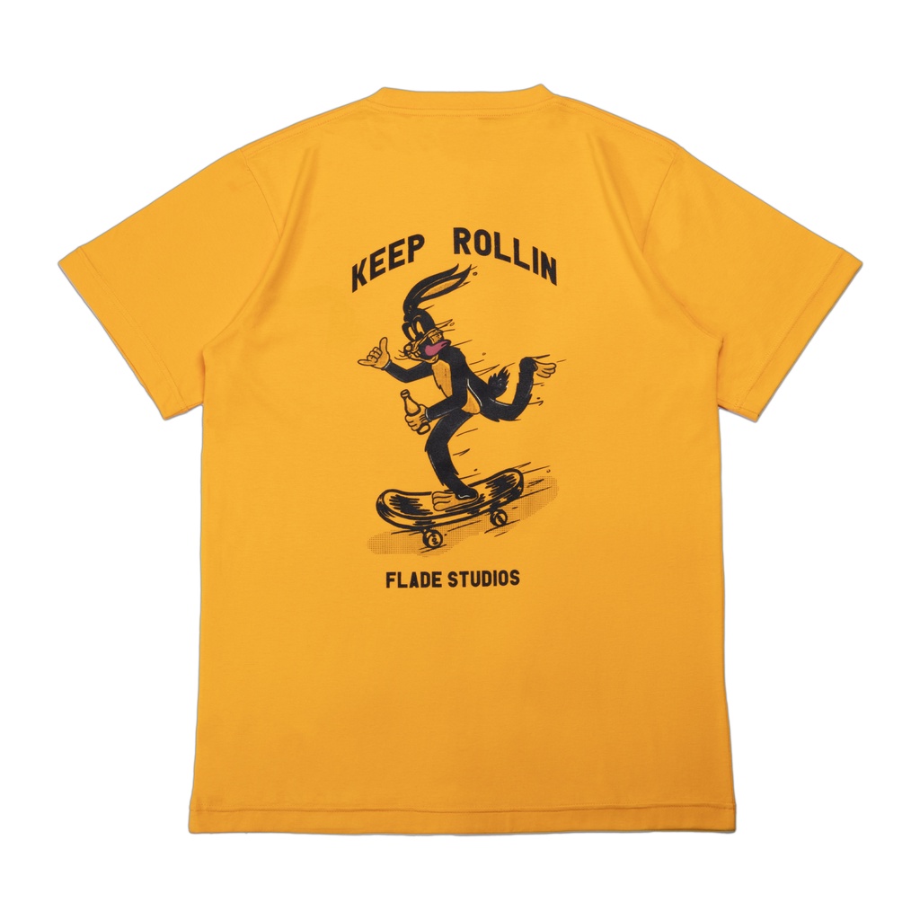 

ID FLADE STUDIOS - FLADE T-SHIRT - ROLLIN - KAOS KUNING MUSTARD