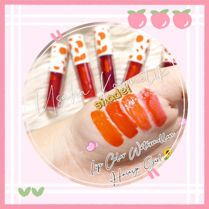 PERPACK!! LIP TINT HASAYA GIRL LIP MAGIC LIP COLOR WATERMELLON 4 SHADE BEST SELLER H8448