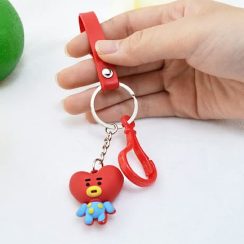 Gantungan Kunci BT21 KPOP Boneka Cute BTS Keychain Cartoon Aksesoris