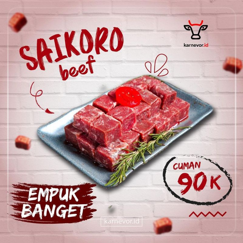

Premium Japanese Saikoro beef