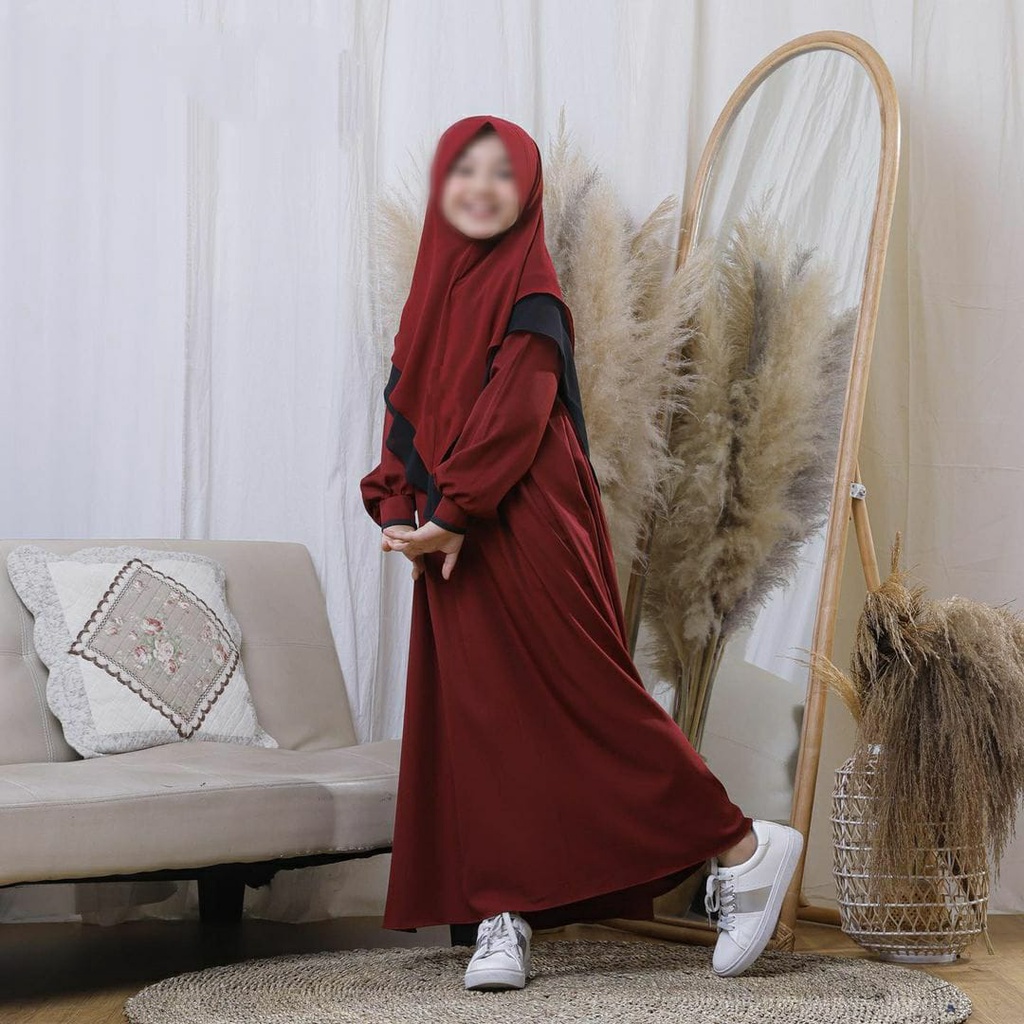 nayya syari kids // gamis muslim anak murah usia 7-9 tahun // ismaya09
