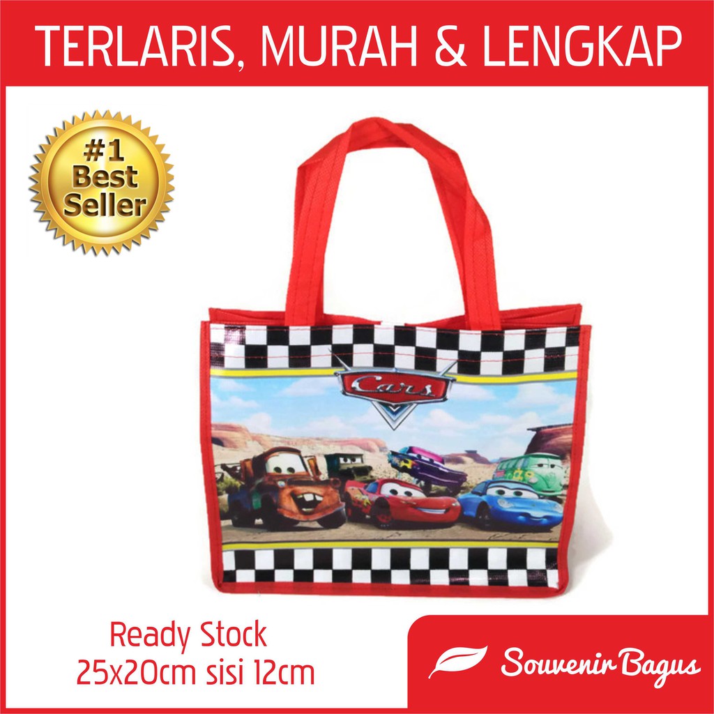 Tas Ultah Cars / Goodie Bag Ulang Tahun Mc Queen Cars / Goodie Bag Cars Mobil Merah