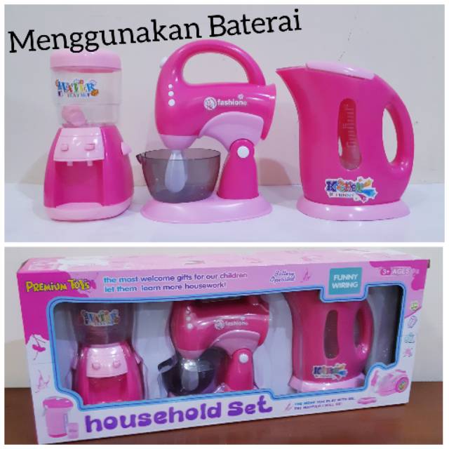 Mainan Household Set Baterai Anak Perempuan - Dapur Cewek Edukasi