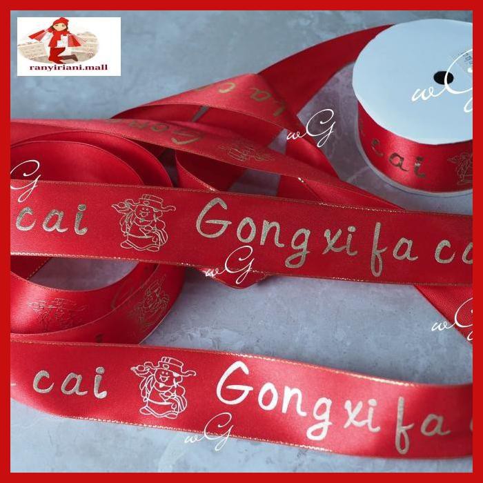 

E343Te6- Pita Imlek/Sincia/Chinese New Year; Lebar 2.5 Cm; Panjang 12.5 Yard Yuiu9O-