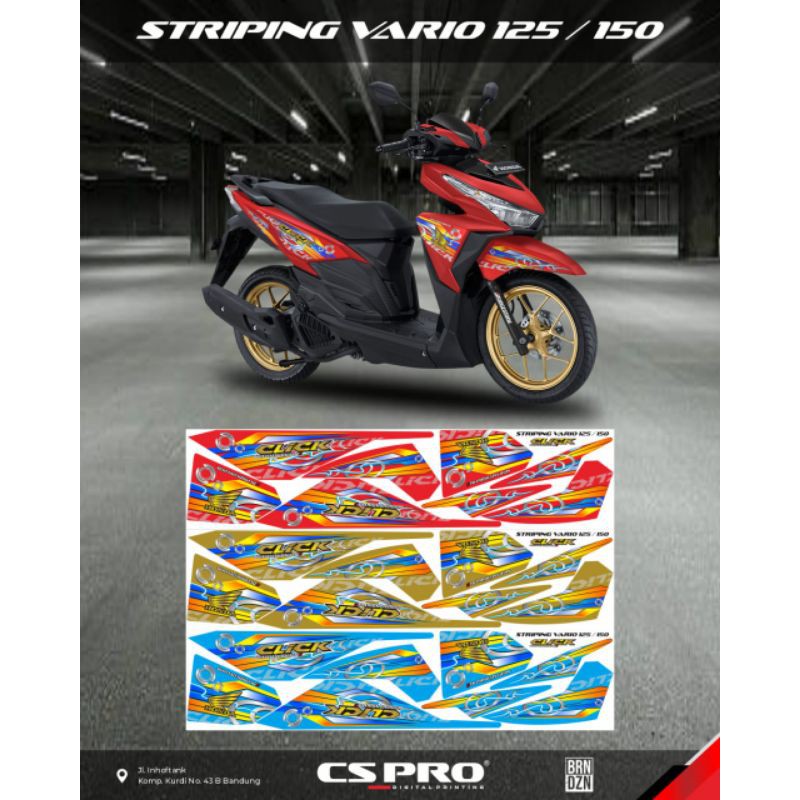 Striping/lis /sticker Variasi Honda vario 125/150 hologram Click